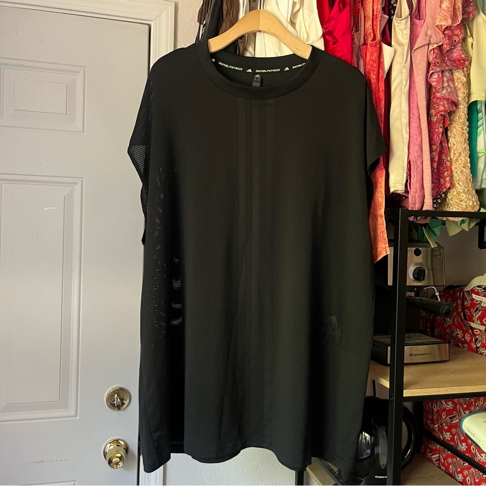 DANIEL PATRICK x ADIDAS black athletic mesh knit sleeveless‎ tank top